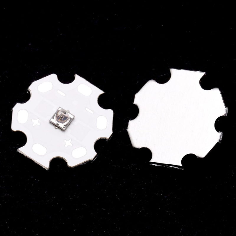 LEDGUHON 5Pcs 850nm IR High Power Tiny LED Chip 3535 SMD COB LED Infrared Emitting IR with Aluminum Plate 20mm Star PCB Base for Infrared Transmitter (1500mA,1.6-1.8V,60deg,845-850nm,45mil Chip) - Image 5